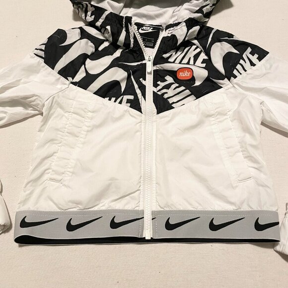 Nike Kids Sportswear Windrunner Jacket White Cj7426-104 Girls Size Small - Picture 2 of 16